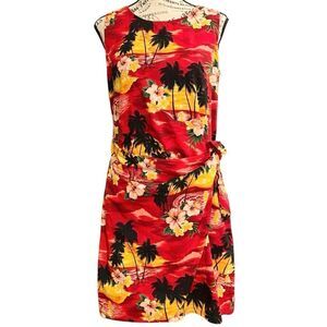 Pacific Legend Apparel Pacific Legend Sunset Red Cotton Sarong Made in Hawaii M